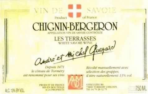 Michel Quenard Vin De Savoie Chignin-Bergeron Les Terrasses