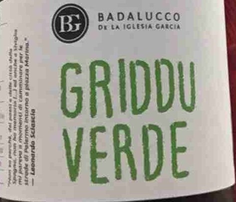 la Iglesia Garcia Griddu Verde Terre Siciliane IGT