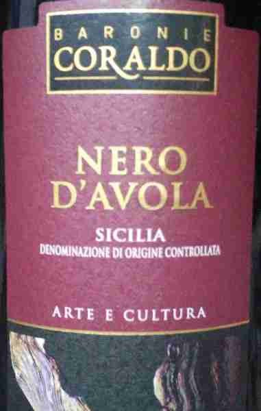 Baronie Coraldo Nero d'Avola Terre Siciliane IGT