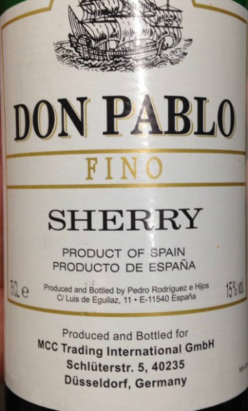 Pablo Fino Sherry