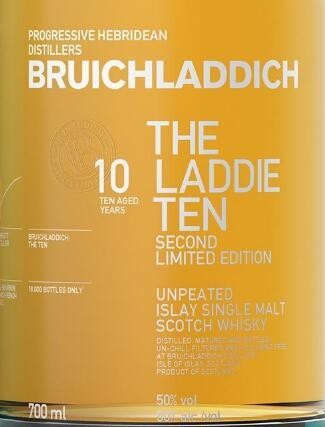 Laddie 10 Aged Years Second Limited Edition Unpeated Single Malt Scotch Whisky