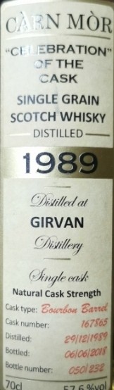Celebration of the Cask Girvan Single Grain Scotch Whisky